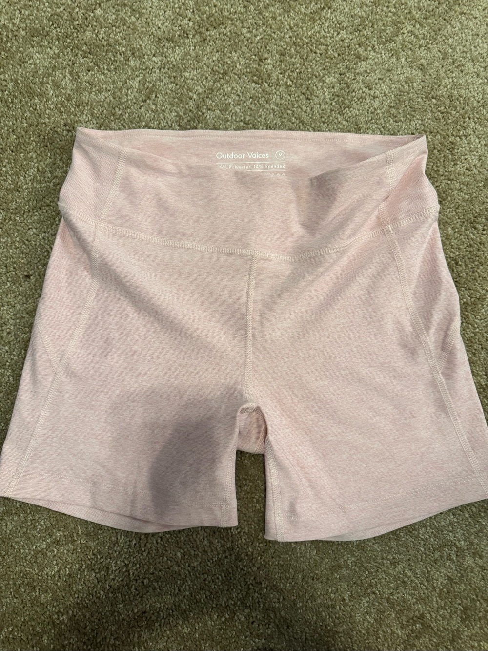 Outdoor Voices Blush Pink Women's Bike Shorts